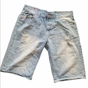 True Religion Light Blue Shorts (Size 46/62cm)
